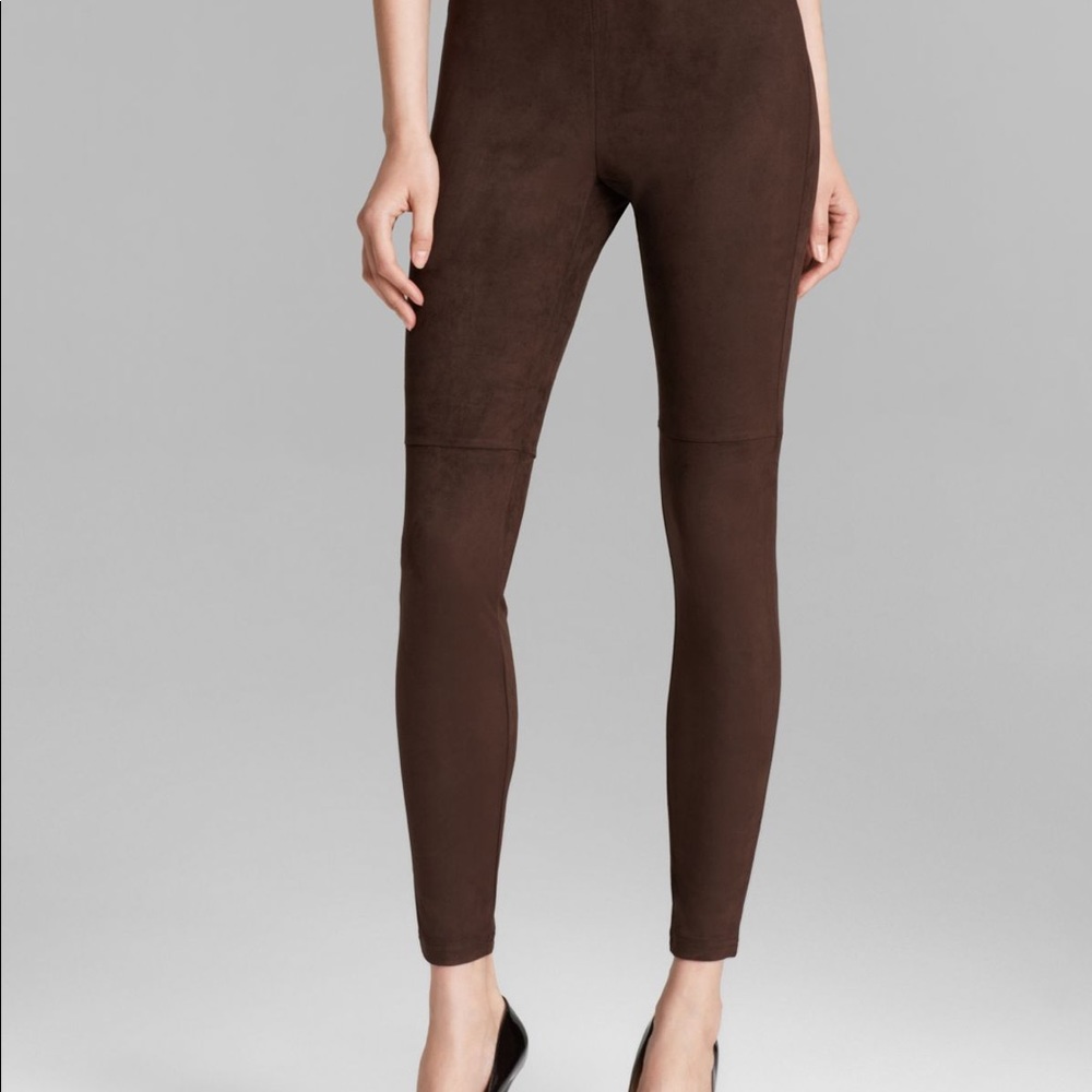 Brown suede leggings